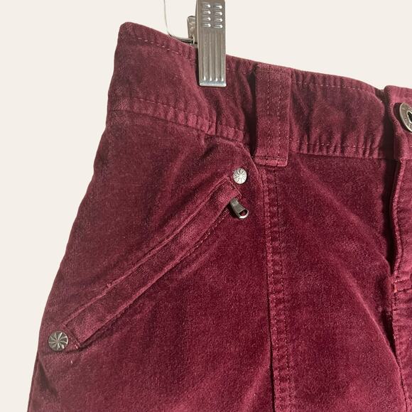 Athleta Roseville Burgundy Red Corduroy Mini Skirt Size 2 - Picture 2 of 7